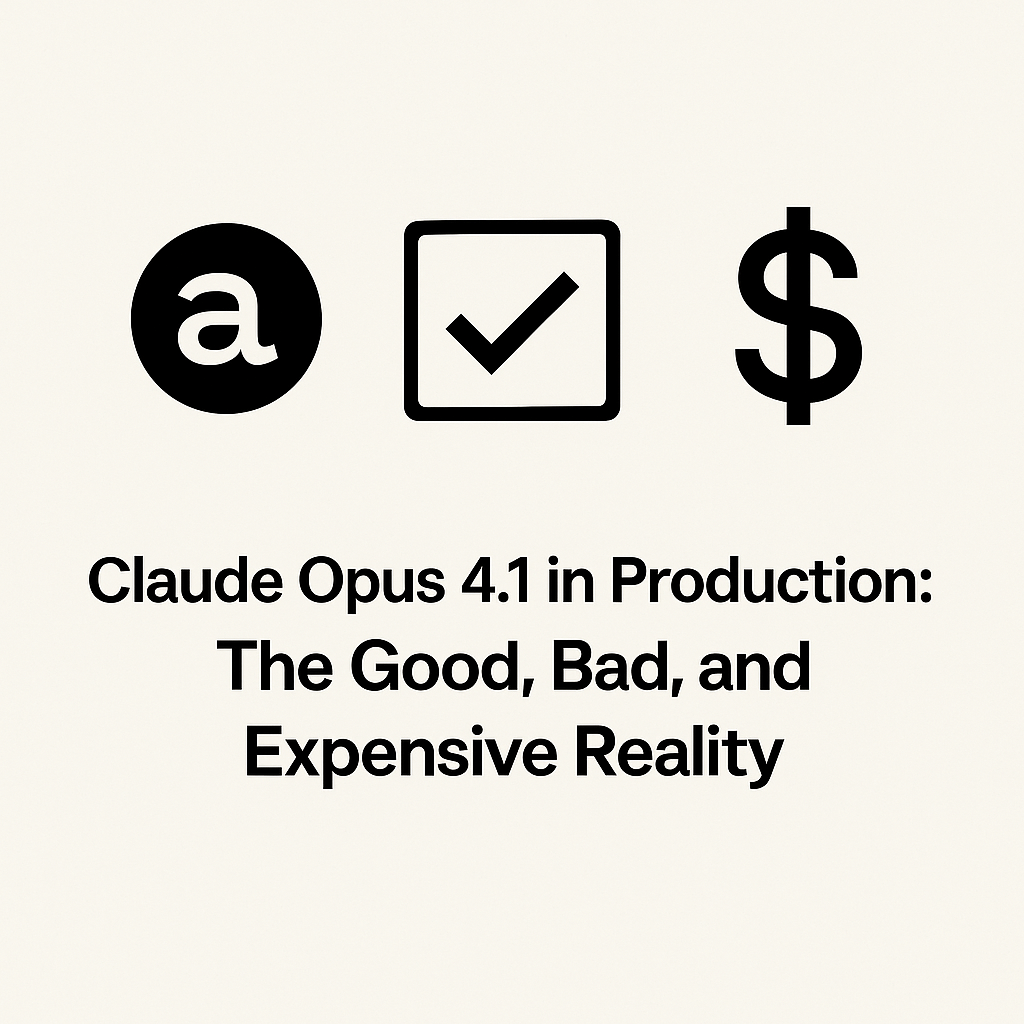 Claude Opus 4.1 in Production: The Good, Bad, and Expensive Reality