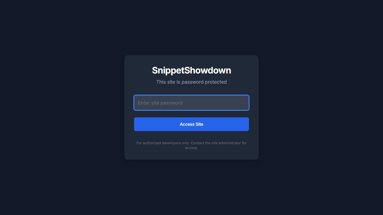 SnippetShowdown